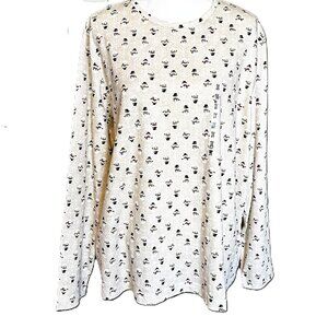 Women's Winter Themed Pullover Top Size 3X Cream Colored Croft & Barrow NWT